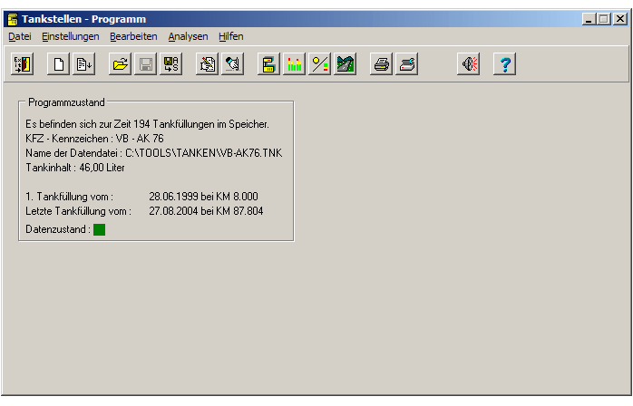Die Oberfläche des Programmes Die Programm-Oberfläche
